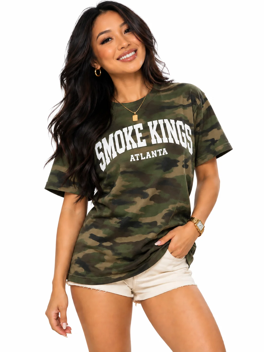 SMOKE KINGS | Classic Graphic Tee by Chieftains for WOMEN — view 5