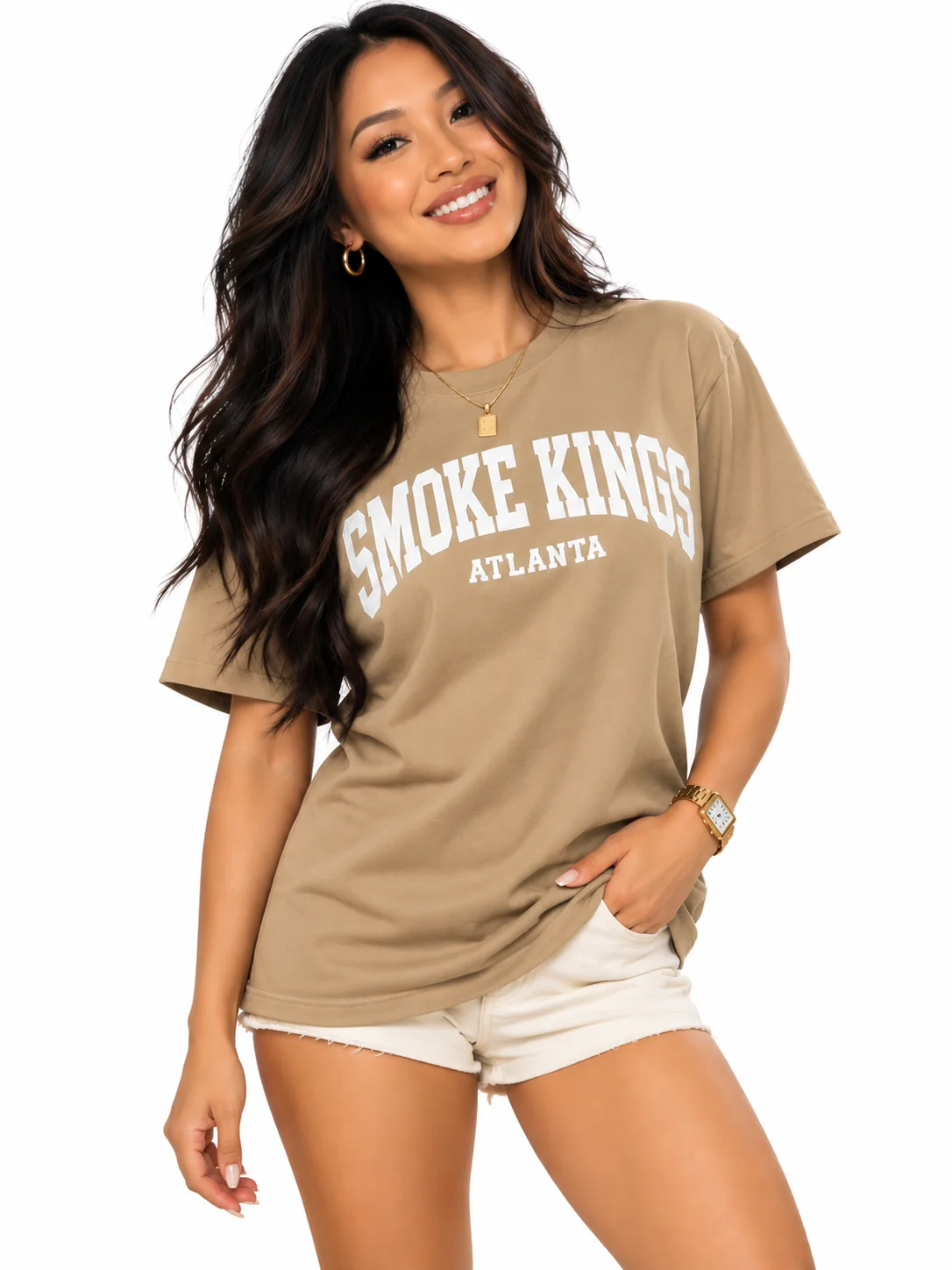 SMOKE KINGS | Classic Graphic Tee by Chieftains for WOMEN — view 3